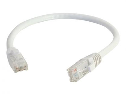 C2G Cat6 Booted Unshielded (UTP) Network Patch Cable - Patch cable - RJ-45 (M) to RJ-45 (M) - 30 cm - UTP - CAT 6 - molded, snagless, stranded - white.