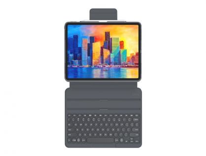 ZAGG Pro Keys - Keyboard and folio case - backlit - Bluetooth - UK - black/grey keyboard, black/grey case - for Apple 11-inch iPad Pro (1st generation, 2nd generation, 3rd generation)