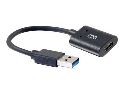C2G USB C to USB Adapter - SuperSpeed USB Adapter - 5Gbps - F/M - USB adapter - 24 pin USB-C (F) reversible to USB Type A (M) - USB 3.0 - 15.2 cm - molded - black