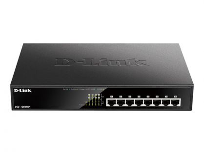 D-Link DGS 1008MP - Switch - unmanaged - rack-mountable - PoE (140 W)
