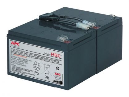 APC Replacement Battery Cartridge #6 - UPS battery - 1 x battery - Lead Acid - black - for P/N: SMC1500IC, SMT1000I-AR, SMT1000IC, SUA1000ICH-45, SUA1000I-IN, SUA1000J3W, SUA1500J3W