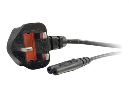 C2G Non-Polarised Power Cord - Power cable - power IEC 60320 C7 to BS 1363 (M) - AC 250 V - 2 m - molded - black - United Kingdom