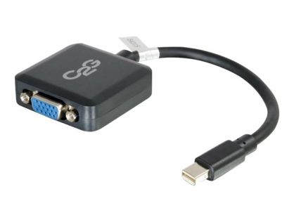 C2G 20cm Mini DisplayPort to VGA Adapter - Thunderbolt to VGA Converter M/F - Black - VGA adapter - Mini DisplayPort (M) to HD-15 (VGA) (F) - 20 cm - black