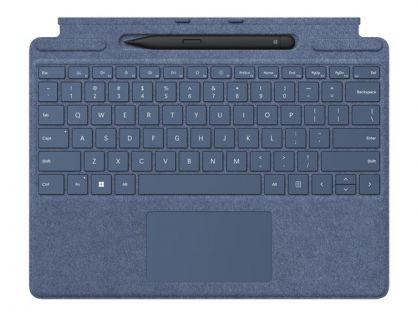 Microsoft Surface Pro Signature Keyboard - keyboard - with touchpad, accelerometer, Surface Slim Pen 2 storage and charging tray - QWERTY - English - sapphire - with Slim Pen 2