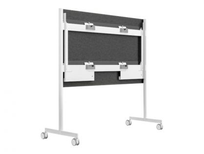 Steelcase Roam Collection - Cart - for interactive whiteboard - artic white, Microsoft grey - screen size: 85" - for Microsoft Surface Hub 2S 85", Hub 3 for Business