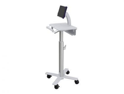 Ergotron StyleView Tablet Cart, SV10 - Cart for tablet / keyboard - medical - metal - white, aluminium - screen size: up to 12"