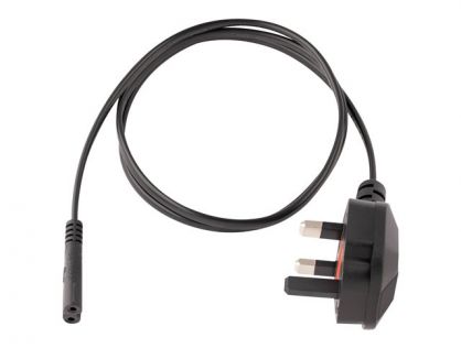 StarTech.com 3ft (1m) UK Laptop Power Cable, BS 1363 to C7, 2.5A 250V, 18AWG, Black, AC Notebook/Laptop Replacement Cord, Printer Cable, UK Laptop Charger Cord, BS 1363 to IEC60320 C7 - Power Brick Cord - Power cable - power IEC 60320 C7 to BS 1363 (M) - 