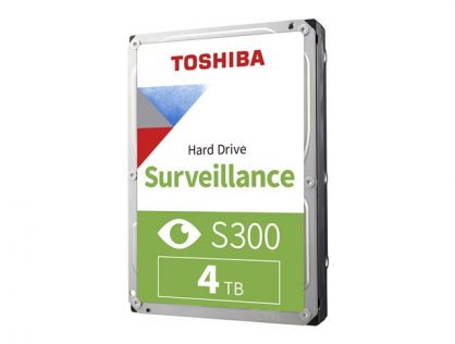 Toshiba S300 Surveillance - Hard drive - 4 TB - internal - 3.5" - SATA 6Gb/s - 5400 rpm - buffer: 128 MB