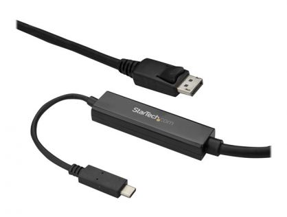 StarTech.com 9.8ft/3m USB C to DisplayPort 1.2 Cable 4K 60Hz, USB-C to DisplayPort Adapter Cable HBR2, USB Type-C DP Alt Mode to DP Monitor Video Cable, Compatible w/ Thunderbolt 3, Black - USB-C Male to DP Male (CDP2DPMM3MB) - External video adapter - ST