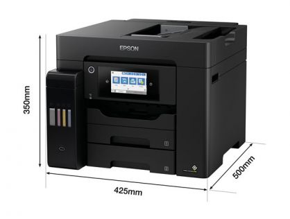 Epson EcoTank ET-5850 ET 5850 ET5850 - Multifunction printer - colour - ink-jet - A4 (210 x 297 mm) (original) - A4 (media) - up to 25 ppm (printing) - 550 sheets - 33.6 Kbps - USB 2.0, LAN, Wi-Fi(ac) - black