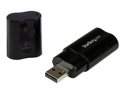 StarTech.com USB Sound Card - 3.5mm Audio Adapter - External Sound Card - Black - External Sound Card (ICUSBAUDIOB) - Sound card - stereo - USB 2.0 - for P/N: MU15MMS, MU6MMS, TB33A1C