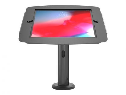 Compulocks iPad Pro 12.9" (3 - 6th Gen) Space Enclosure Tilting Stand 4" - Mounting kit (enclosure, pole stand) - for tablet - lockable - high-grade aluminium - black - screen size: 12.9" - for Apple 12.9-inch iPad Pro (3rd generation, 4th generation, 5th