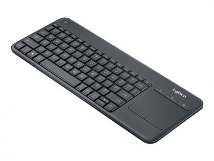 Logitech Wireless Touch Keyboard K400 Plus - keyboard - French - black Input Device
