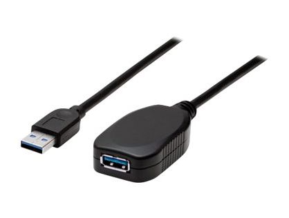 USB-A CABLE 5M MALE/FEMALE- 5GBPS (USB 3.0) EXTENSION BLACK