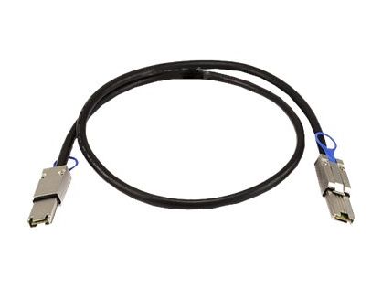 QNAP CAB-SAS05M-8088 - SAS external cable - 26 pin 4x Shielded Mini MultiLane SAS (SFF-8088) (M) to 26 pin 4x Shielded Mini MultiLane SAS (SFF-8088) (M) - 50 cm - black