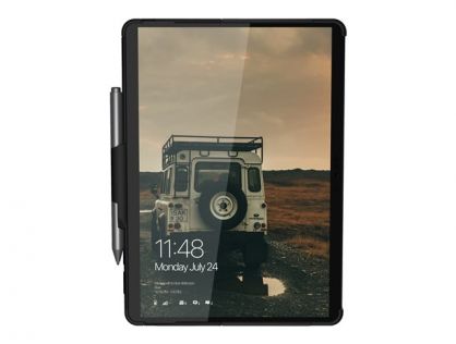 UAG Case for Microsoft Surface Go 3/Go 2/Go [10.5-inch] w/Handstrap - Scout Black - back cover for tablet