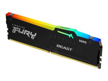 Kingston FURY Beast RGB - DDR5 - kit - 64 GB: 2 x 32 GB - DIMM 288-pin - 6000 MHz / PC5-48000 - CL36 - 1.35 V - unbuffered - on-die ECC - black