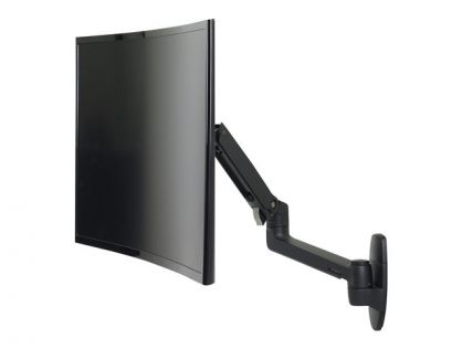 Ergotron LX - Mounting kit (articulating arm, extension adapter, wall mount base) - for LCD display - matte black - screen size: up to 34" - wall-mountable