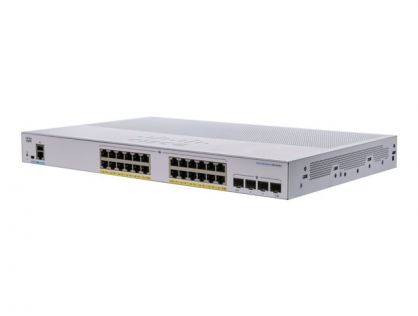 Cisco Business 250 Series CBS250-24P-4G - Switch - L3 - smart - 24 x 10/100/1000 (PoE+) + 4 x Gigabit SFP - rack-mountable - PoE+ (195 W)