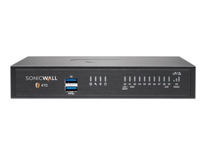 SonicWall TZ470 - Essential Edition - security appliance - GigE, 2.5 GigE - SonicWALL Secure Upgrade Plus Program (2 years option) - desktop