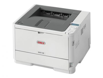 OKI B412dn - Printer - monochrome - Duplex - LED - A4/Legal - 1200 x 1200 dpi - up to 33 ppm - capacity: 350 sheets - USB 2.0, Gigabit LAN