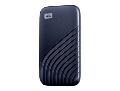 WD My Passport SSD WDBAGF0020BBL - SSD - encrypted - 2 TB - external (portable) - USB 3.2 Gen 2 (USB-C connector) - 256-bit AES - midnight blue