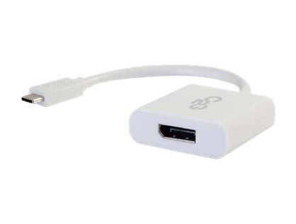 C2G USB C to DisplayPort Adapter Converter - USB Type C to DisplayPort White - external video adapter - white