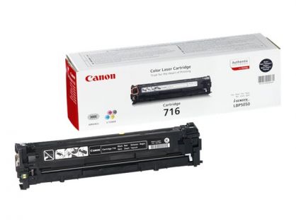 Canon 716 BK - 1980B002 - 1 x Black - Toner Cartridge - For iSENSYS LBP5050,LBP5050N,MF8030CN,MF8040Cn,MF8050CN,MF8080Cw