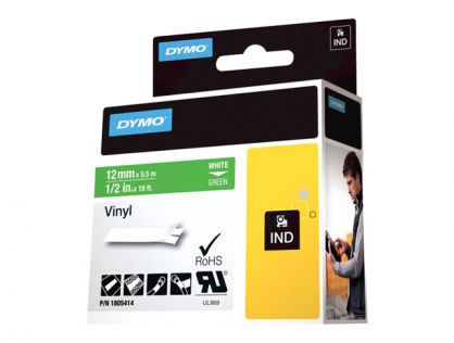 DYMO Rhino Coloured Vinyl - tape - 1 cassette(s) - Roll (1.2 cm x 5.5 m)