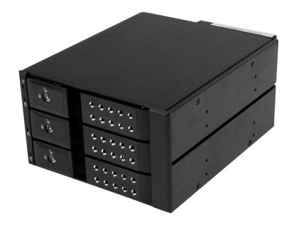 StarTech.com 3-Bay Hot Swap Backplane for 3.5in SAS II/SATA III - 6 Gbps HDD - Aluminum Trayless Mobile Rack Backplane (HSB3SATSASBA) - storage mobile rack