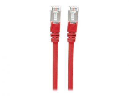 Intellinet Network Patch Cable, Cat7 Cable/Cat6A Plugs, 0.25m, Red, Copper, S/FTP, LSOH / LSZH, PVC, RJ45, Gold Plated Contacts, Snagless, Booted, Lifetime Warranty, Polybag - patch cable - 25 cm - red