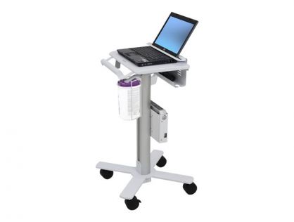 Ergotron StyleView Laptop Cart, SV10 - Cart for notebook - medical - metal - white, aluminium - screen size: up to 17"