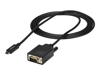 StarTech.com 6ft (2m) USB C to VGA Cable, 1920x1200/1080p USB Type C to VGA Video Active Adapter Cable, Thunderbolt 3 Compatible, Laptop to VGA Monitor/Projector, DP Alt Mode HBR2 Cable - 2m USB-C Video Cable (CDP2VGAMM2MB) - video / USB cable - 24 pin US