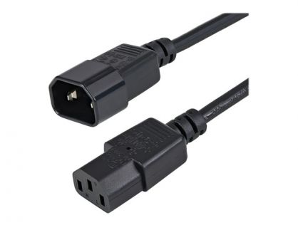 StarTech.com 1m (3ft) Power Extension Cord, C14 to C13, 10A 125V, 18AWG, Black Computer Power Cord Extension, Power Supply Extension Cable, IEC-320-C14 to IEC-320-C13 AC Power Cable - UL Listed - power extension cable - power IEC 60320 C13 to IEC 60320 C1