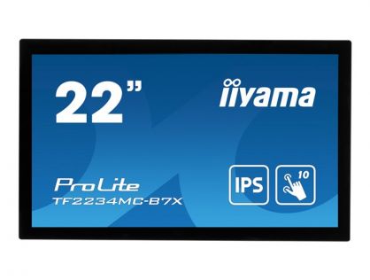 iiyama ProLite TF2234MC-B7X - LED monitor - 22" (21.5" viewable) - open frame - touchscreen - 1920 x 1080 Full HD (1080p) @ 60 Hz - IPS - 350 cd/m² - 1000:1 - 8 ms - HDMI, VGA, DisplayPort - black