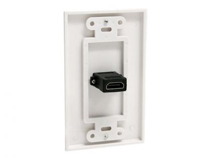 StarTech.com Single Outlet Female HDMI Wall Plate White - Wall mount plate - white - HDMIPLATE - wall mount plate