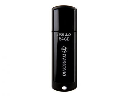 Transcend JetFlash 700 - USB flash drive - 64 GB - USB 3.0 - black