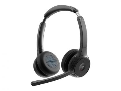 Cisco Headset 722 - Headset - on-ear - Bluetooth - wireless - carbon black - Cisco Webex Certified