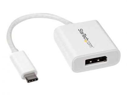 StarTech.com USB C to DisplayPort Adapter - 4K 60Hz - White - USB 3.1 Type-C to DisplayPort Adapter - USB C Video Adapter (CDP2DPW) - External video adapter - USB-C - DisplayPort - white