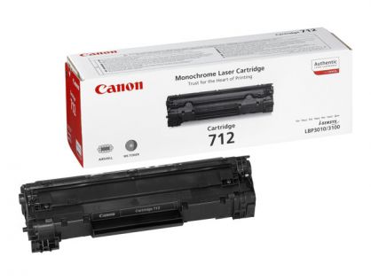 Canon 712 - 1870B002 - 1 x Black - Toner Cartridge - For iSENSYS LBP3010,LBP3100