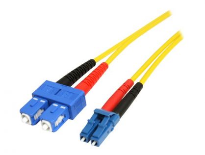 StarTech.com 10m Fiber Optic Cable - Single-Mode Duplex 9/125 - LSZH - LC/SC - OS1 - LC to SC Fiber Patch Cable (SMFIBLCSC10) - patch cable - 10 m - yellow