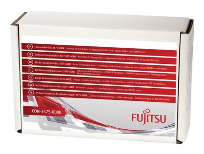 Fujitsu/PFU Consumable Kit: 3575-600K 1 Pack: For fi-6400, fi-6800. Includes 1x Pick Rollers, 1x Separation Rollers and 1x Brake Rollers. Estimated Life: Up to 600K scans.