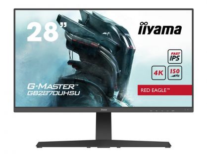 iiyama G-MASTER GB2870UHSU-B1 - LED monitor - 28" (27.84" viewable) - 3840 x 2160 4K @ 150 Hz - IPS - 400 cd/m² - 1000:1 - HDR400 - 1 ms - HDMI, DisplayPort - speakers - matte black