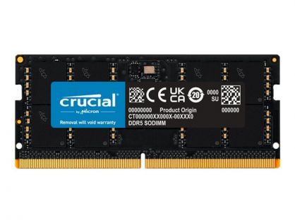 Crucial - DDR5 - module - 32 GB - SO-DIMM 262-pin - 5600 MHz / PC5-44800 - CL46 - 1.1 V - non-ECC