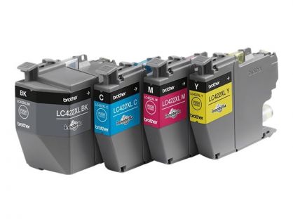Brother LC422XL - 4-pack - black, yellow, cyan, magenta - original - ink cartridge - for Brother MFC-J5340DW, MFC-J5345DW, MFC-J5740DW, MFC-J6540DW, MFC-J6940DW