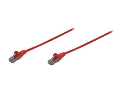 Intellinet Network Patch Cable, Cat6, 20m, Red, CCA, U/UTP, PVC, RJ45, Gold Plated Contacts, Snagless, Booted, Lifetime Warranty, Polybag - patch cable - 20 m - red