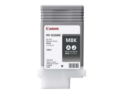 CANON PFI-102MBK MATT BLACK INK CARTRIDGE 130ML   IPF 500/600/700