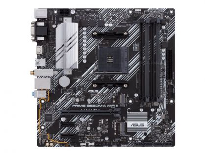 ASUS PRIME B550M-A WIFI II - Motherboard - micro ATX - Socket AM4 - AMD B550 Chipset - USB 3.2 Gen 1, USB 3.2 Gen 2 - Gigabit LAN, Wi-Fi 6, Bluetooth - onboard graphics (CPU required) - HD Audio (8-channel)