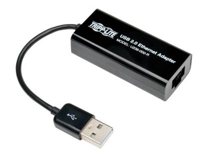 Eaton Tripp Lite Series USB 2.0 Hi-Speed to Gigabit Ethernet NIC Network Adapter White 10/100 Mbps - network adapter - USB 2.0 - 10/100 Ethernet
