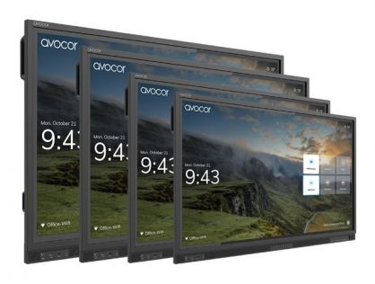 Avocor - 75" Diagonal Class E Series LED-backlit LCD display - interactive - with touchscreen (multi touch) - 4K UHD (2160p) 3840 x 2160 - direct-lit LED